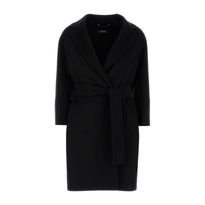 コート S Max Mara FW25 Black wool Arona coat (2529016071600 013)