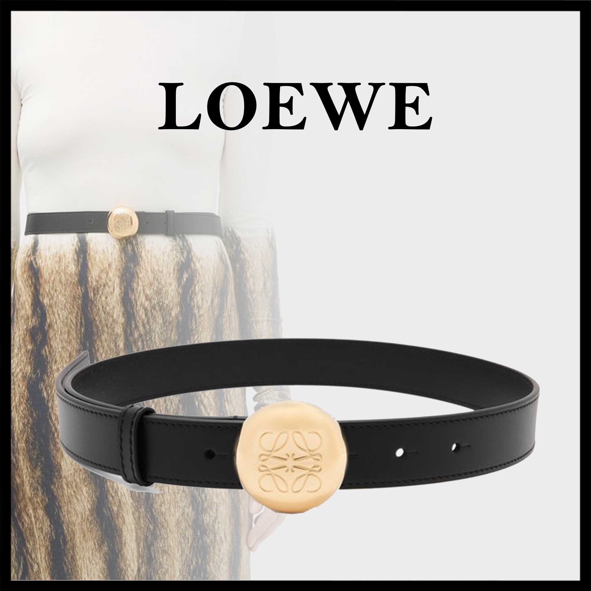 LOEWE直営店 滑らかなカーフスキンのペブルベルト