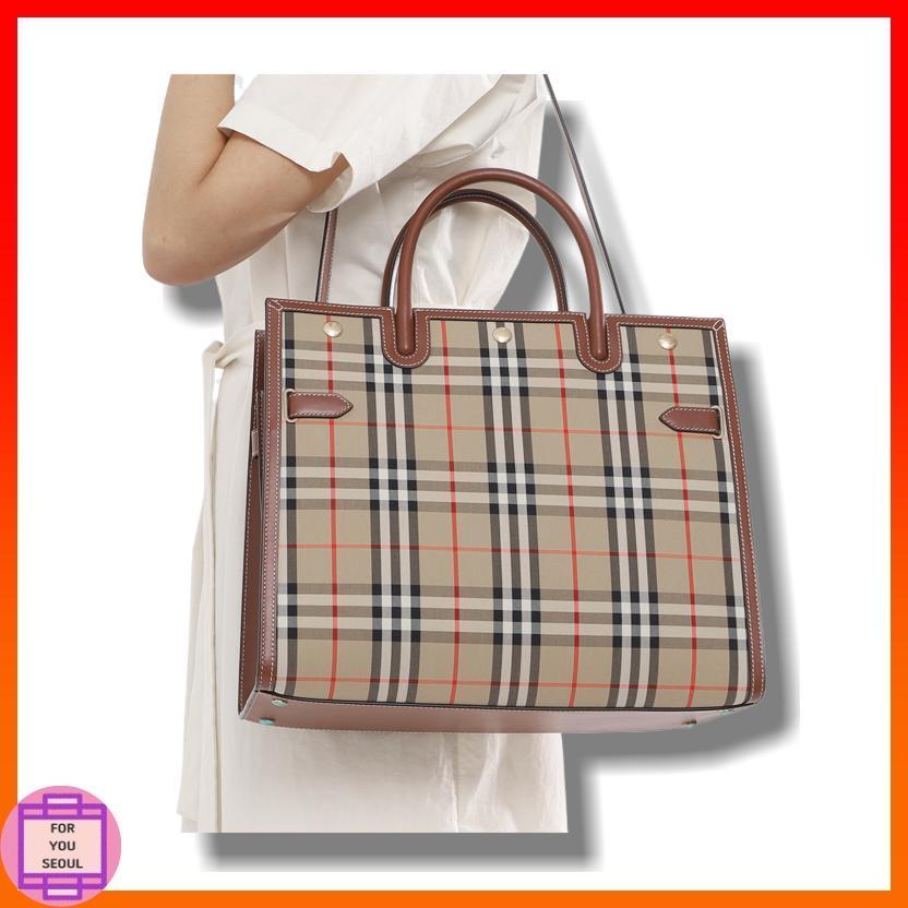 ★Burberry★ビンテージチェックタイトルバッグ