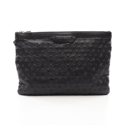 美品⭐️JIMMY CHOO ブラックレザー iPadケース 星型スタッズ