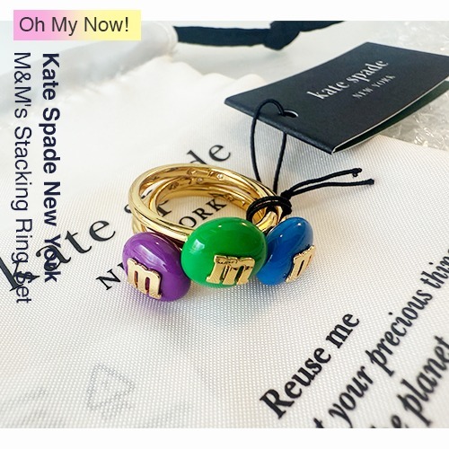 在庫あり Kate Spade New York x M&M's 重ね付け リング