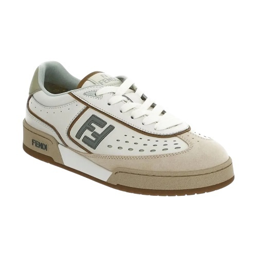 【FENDI】MATCH レザー スエード ロートップ スニーカー