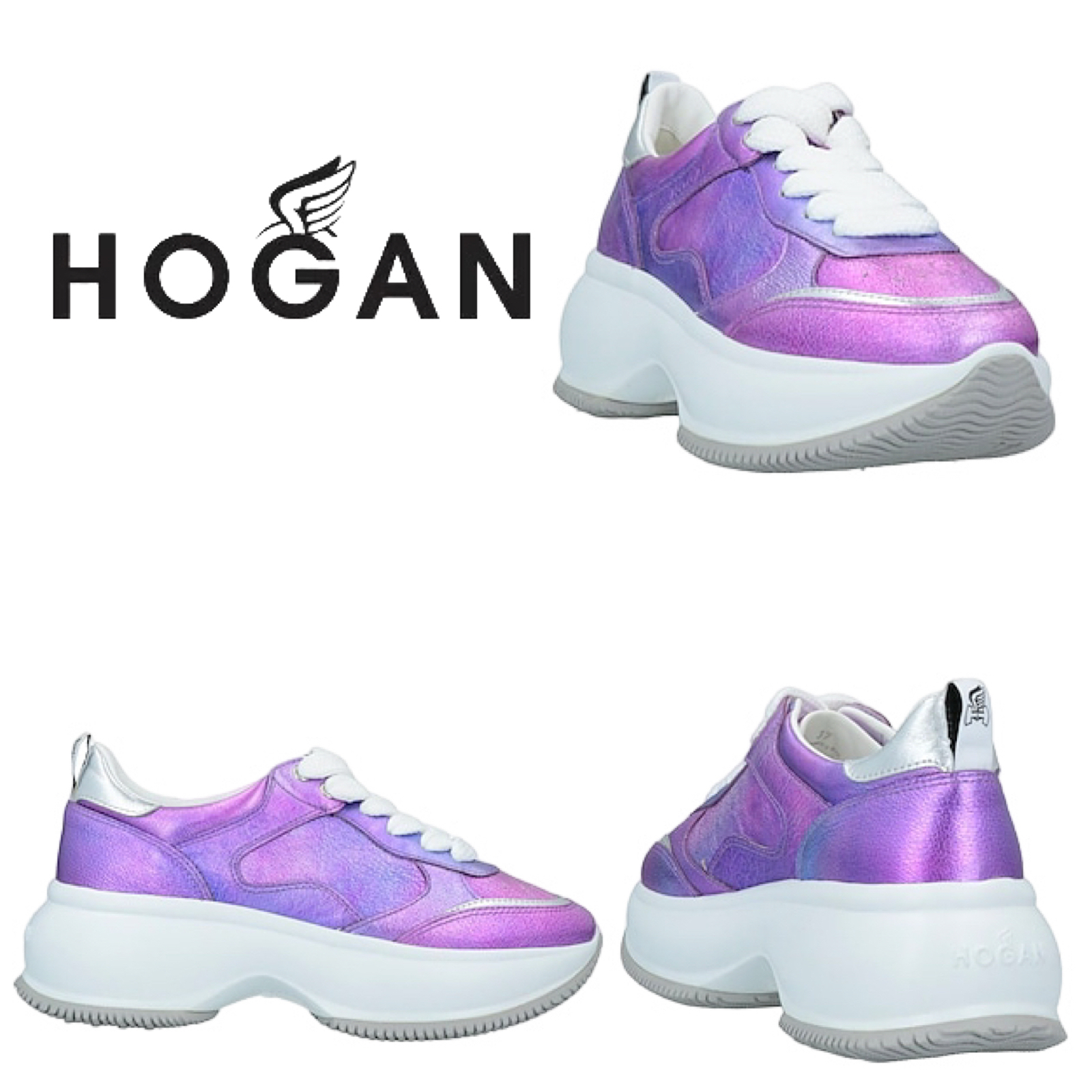 HOGAN レディーススニーカー パープル