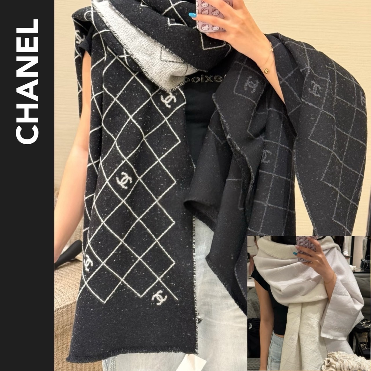 エレガントな装いに♪【CHANEL】25A ストール マフラー