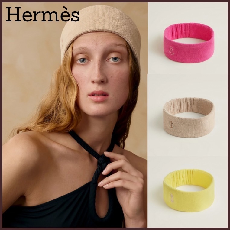 テリー素材で夏らしい♪【HERMES】キーヨット ヘアバンド