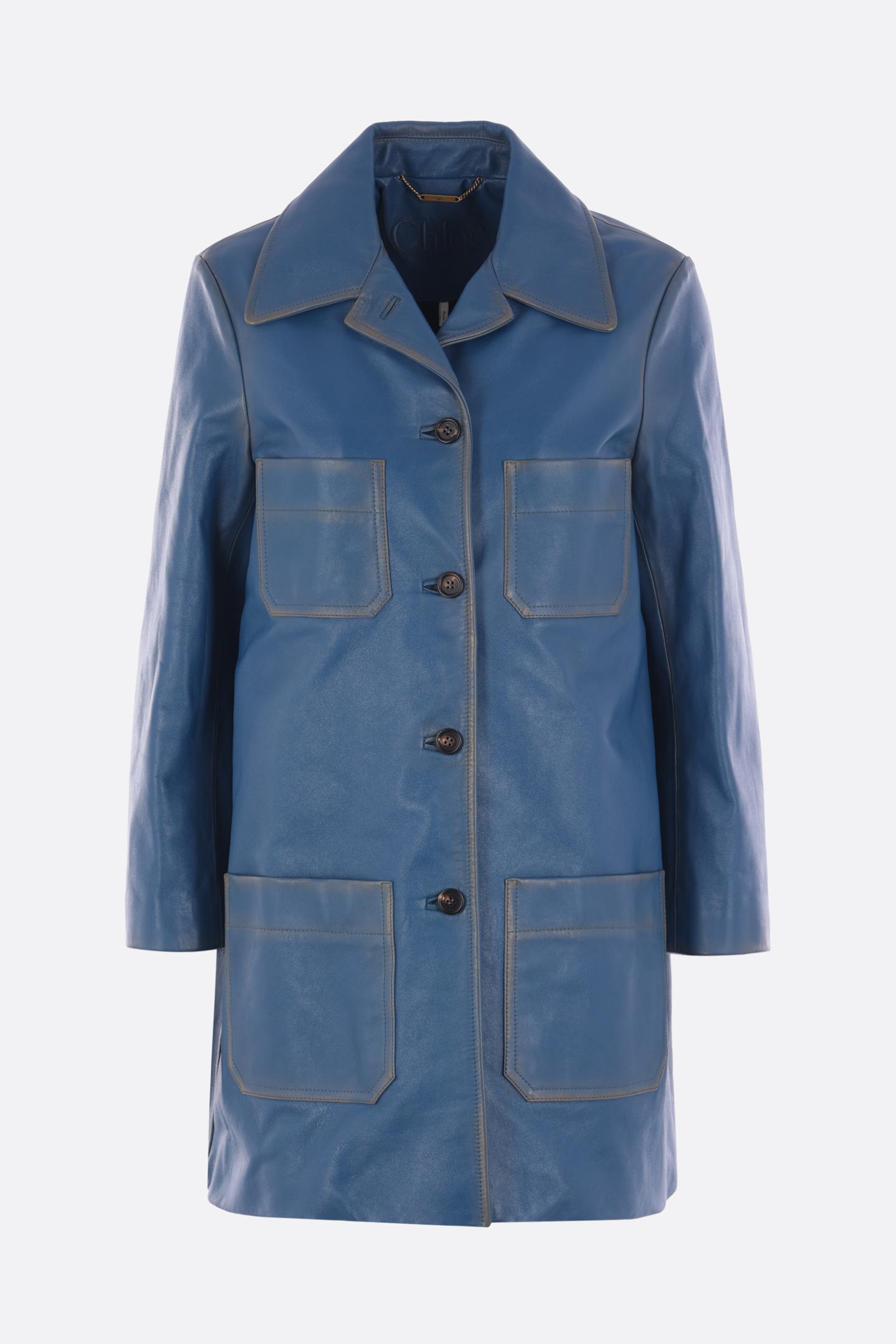 【関税&送料込】Chloe Single-Breasted Coat In Leather