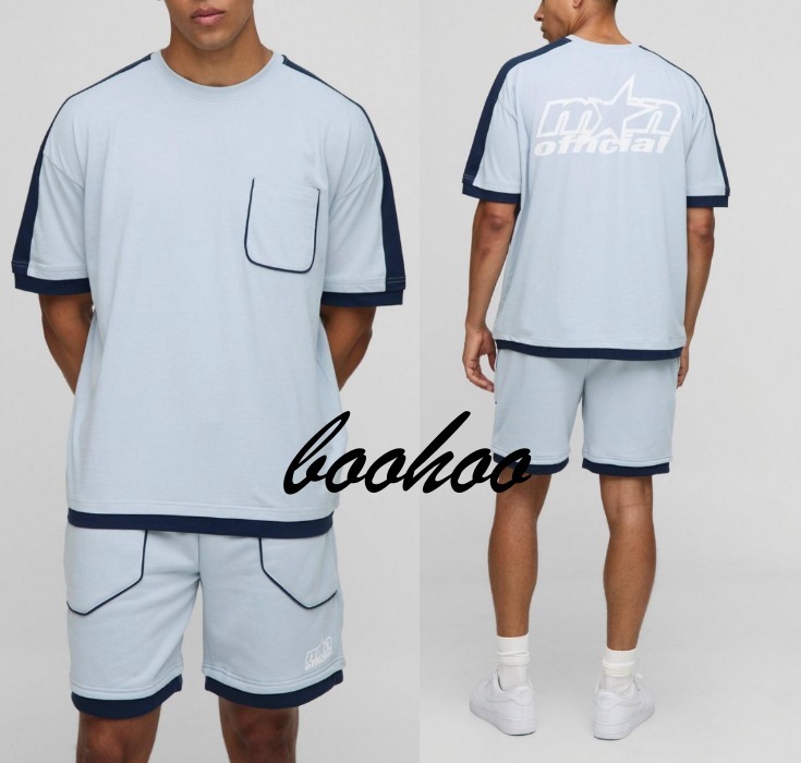 boohoo フェイクレイヤー Tシャツ＆ショートパンツ set