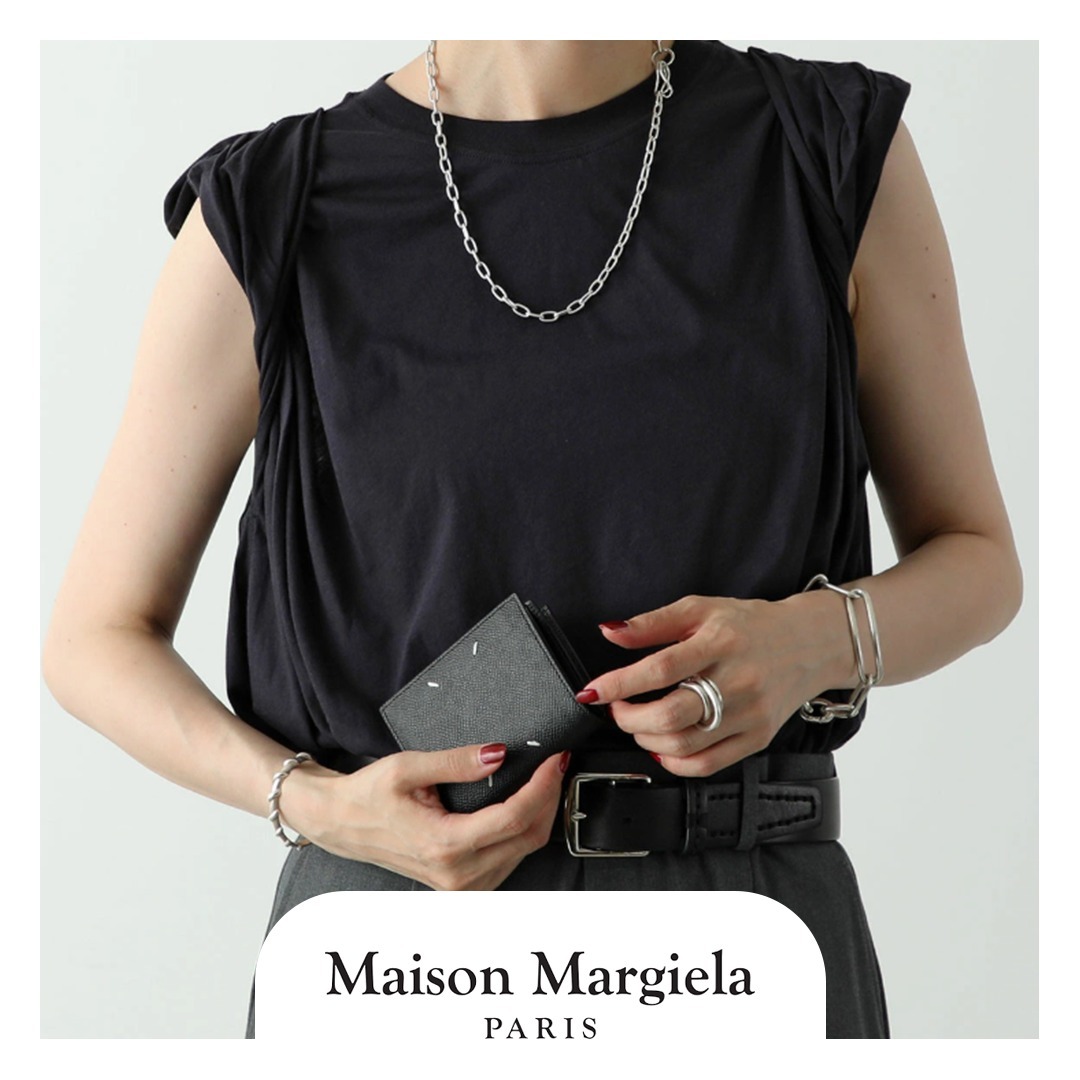 [MAISON MARGIELA] ステッチ ジップ ウォレット レザー 財布