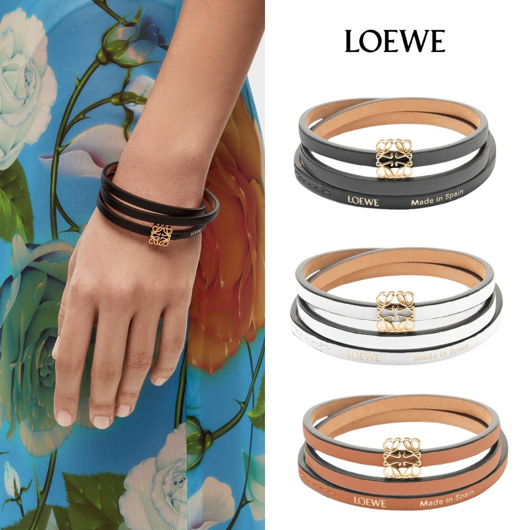 LOEWE ツイストカーフスキンブレスレット