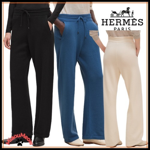 【上品♪カシミヤが心地いい】HERMES★パンツ