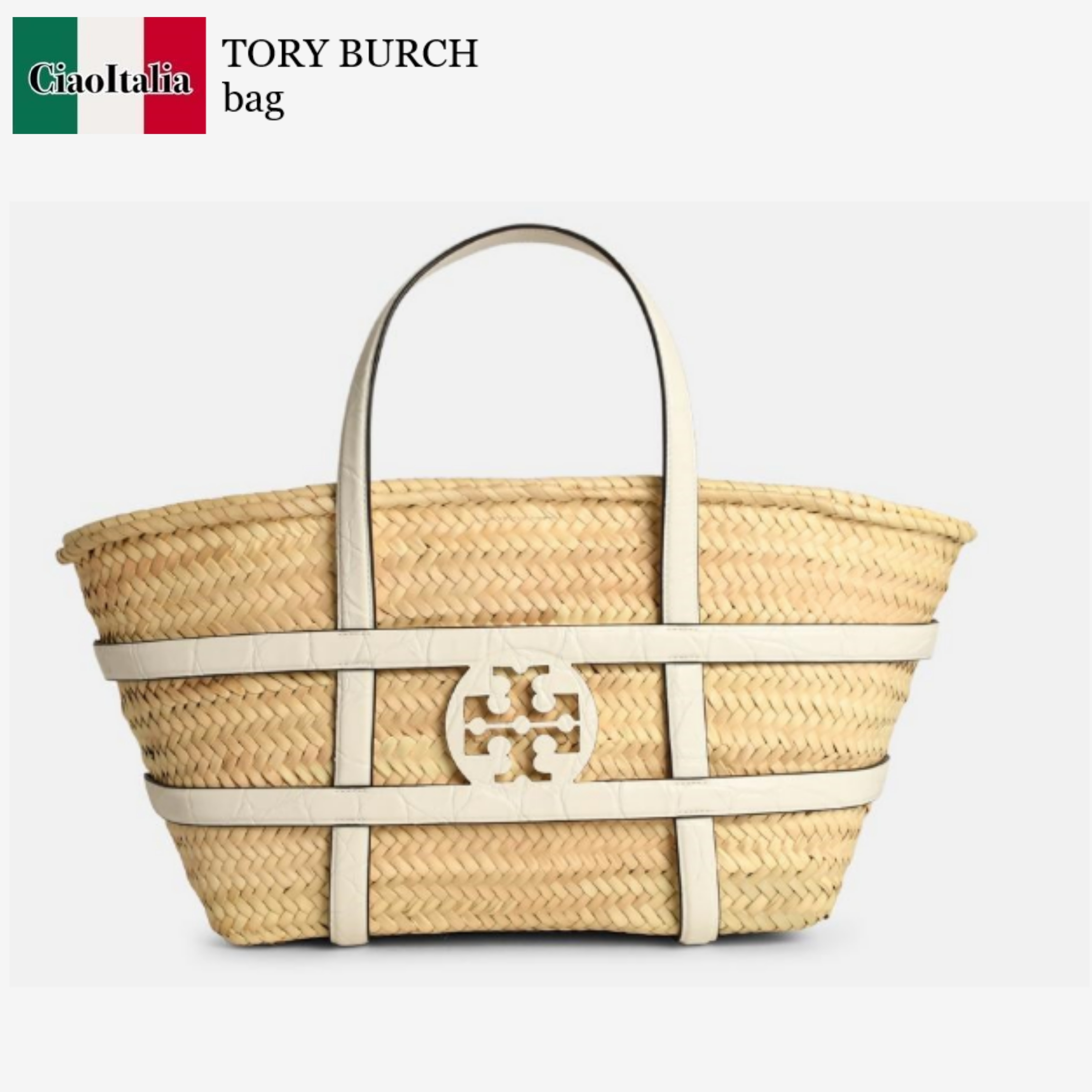 トートバッグ Tory Burch Borsa Shopping Ella In Paglia