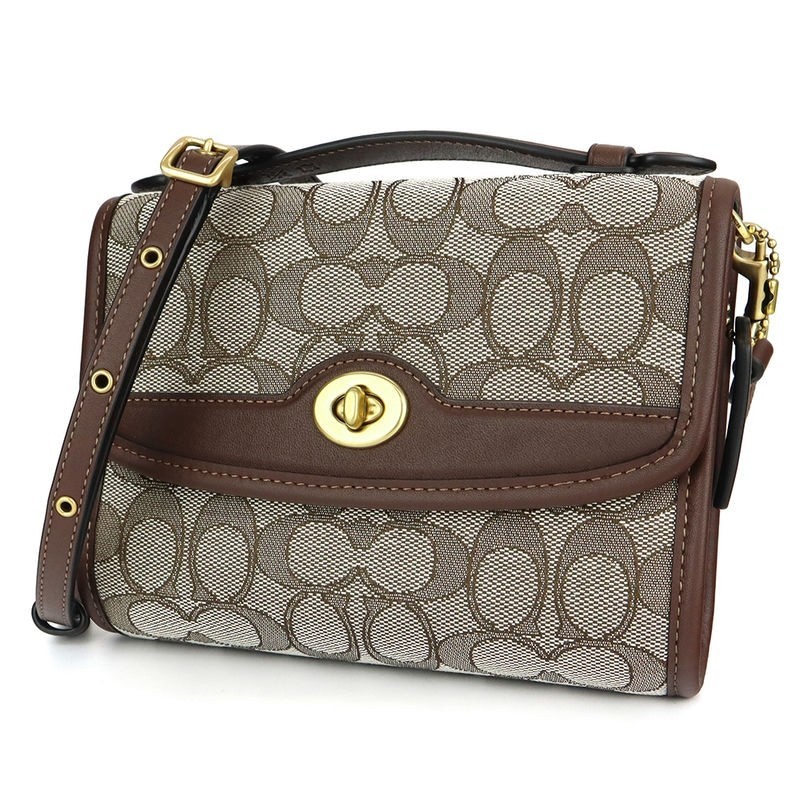 【国内/即発】 COACH ショルダーバッグ シグネチャー ジャカード