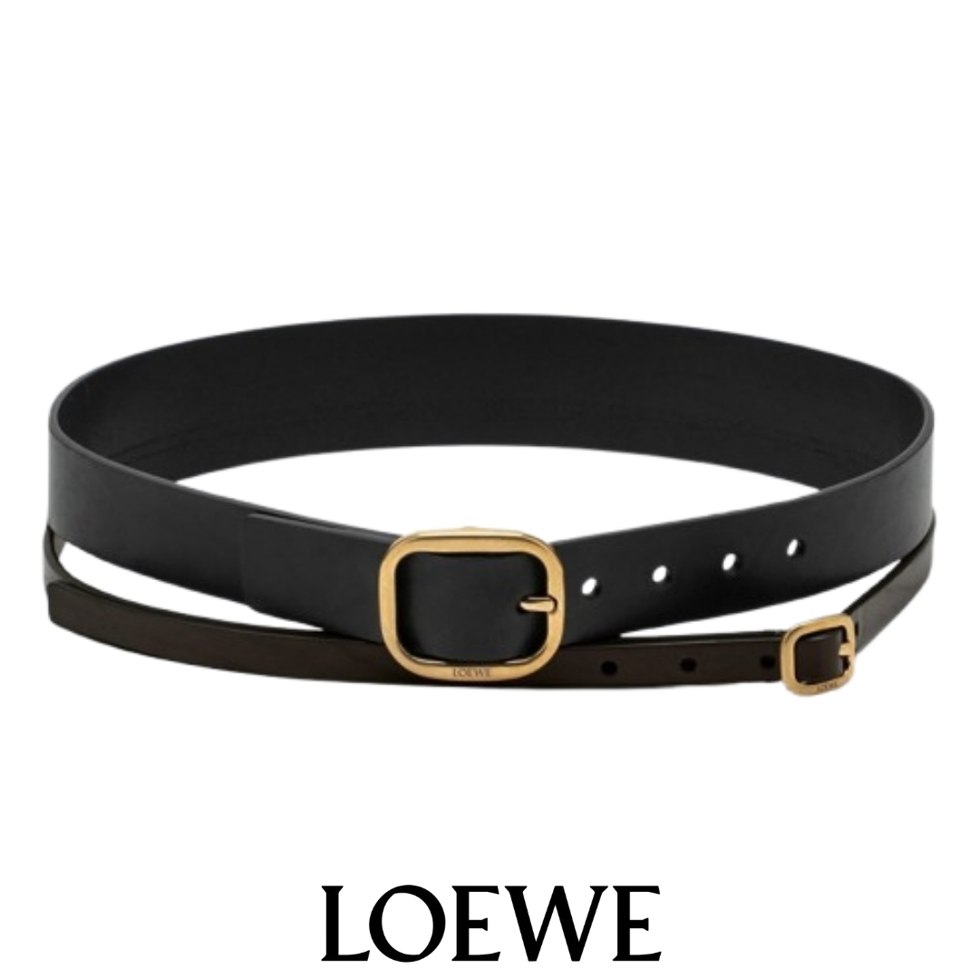 【人気★オシャレ】LOEWE ダブルレザーベルト