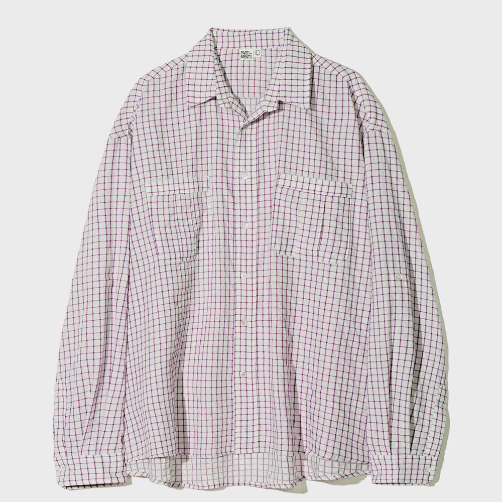 ★PARTIMENTO★ Classic Check Boxy Overfit Roll up Shirts Off