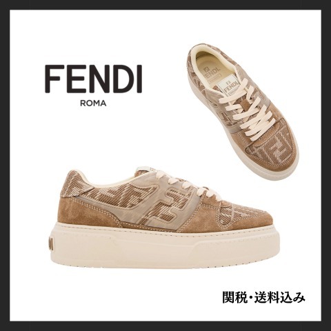 【FENDI】フェンディ マッチ デニム調FFジャカード ロートップ