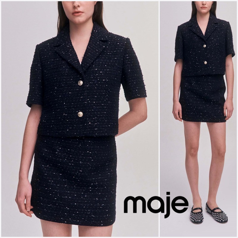 【MAJE】ツイードセットアップ ジャケット＋ミニスカート