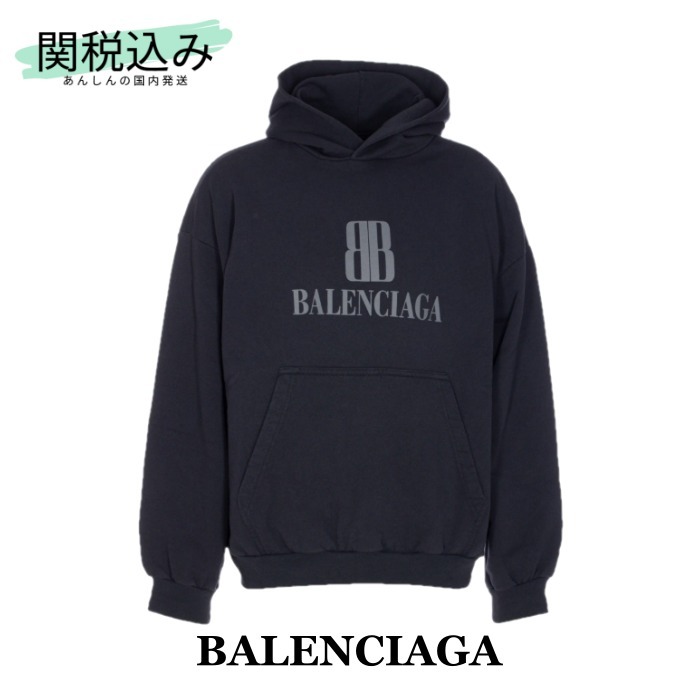 【BALENCIAGA】 メンズ Nano Bb Hoodie ミディアムフィット