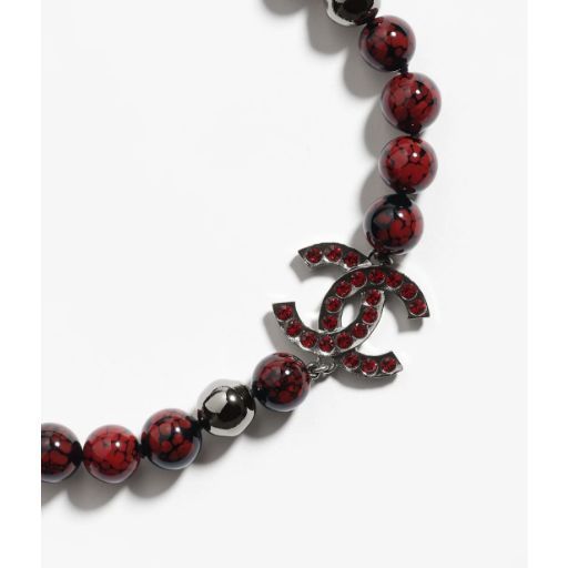 《25A★》CHANEL ネックレス エレガント. グラスストーン