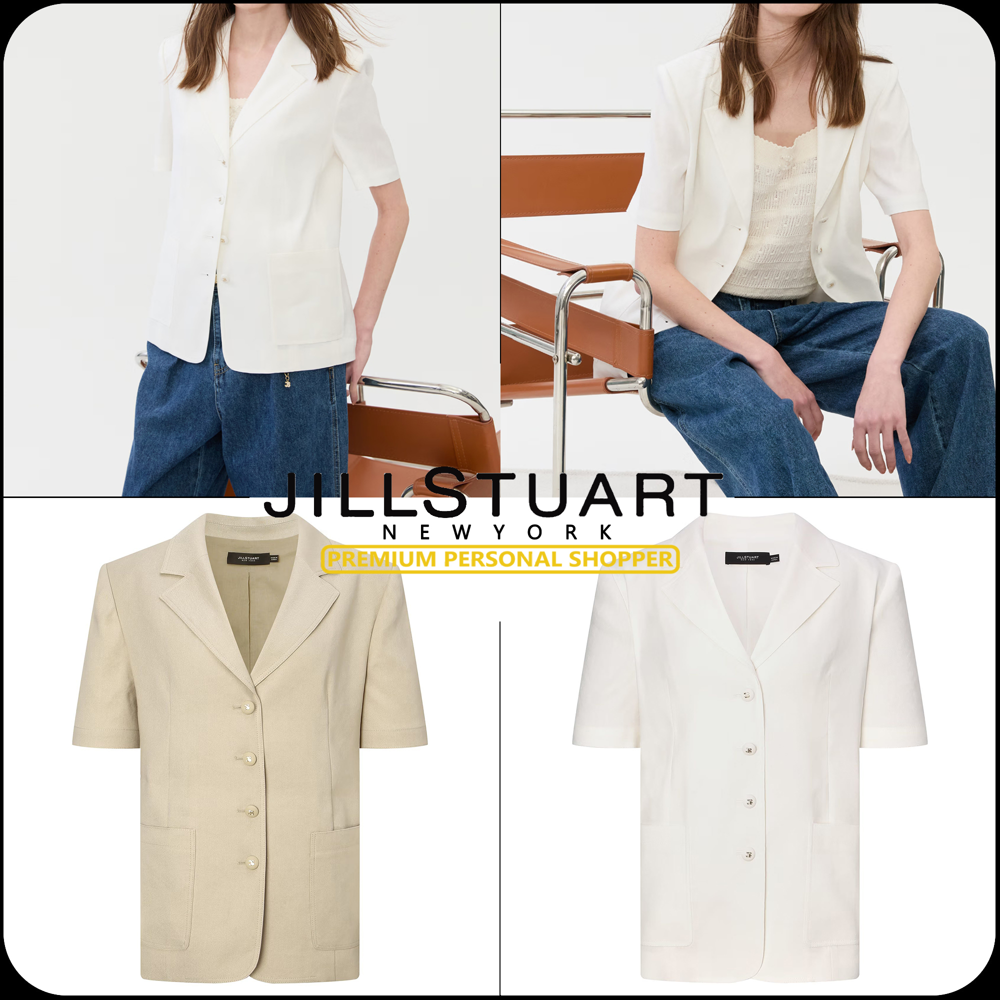 [JILLSTUART]★25SS★ Pocket Linen Mix Short Sleeve Jacket