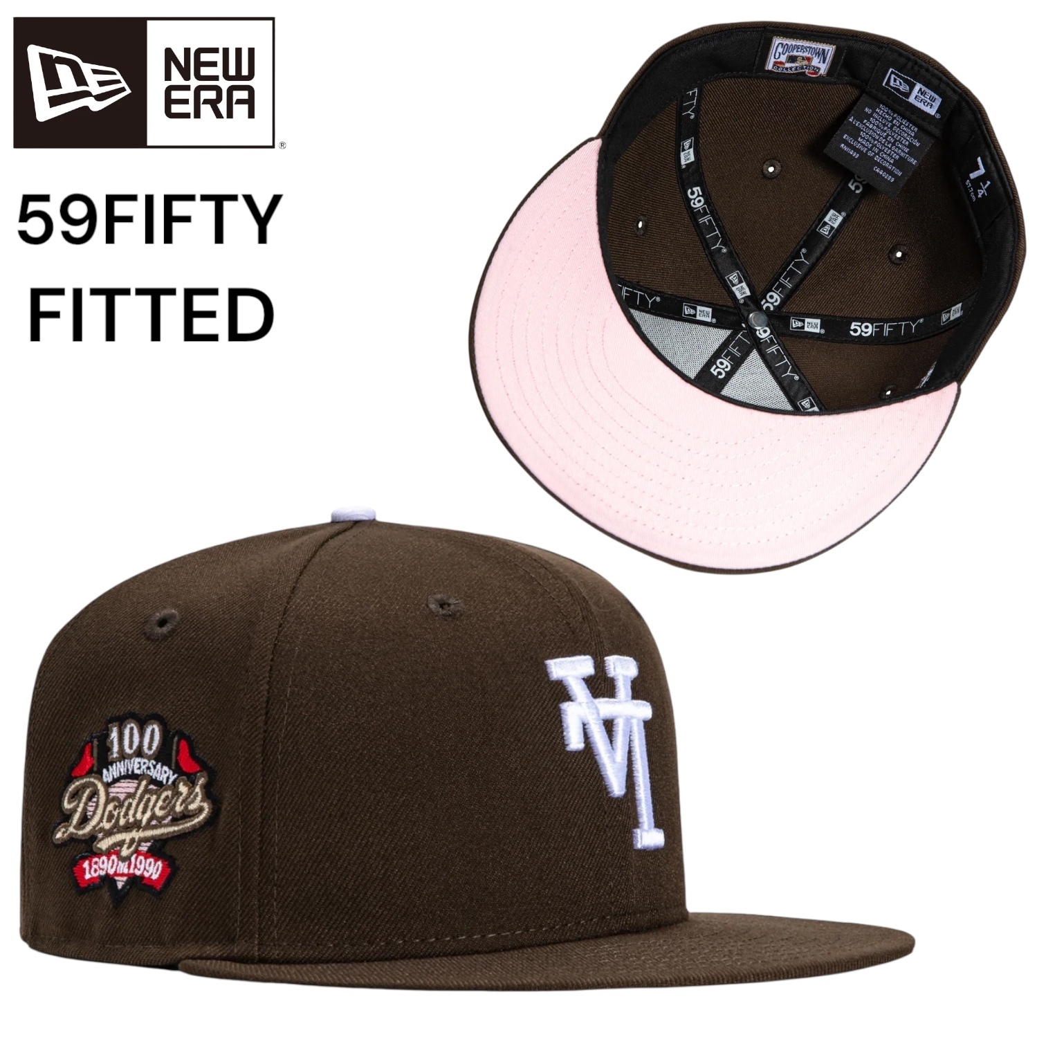 NEWERA LA ドジャース MLB 59FIFTY ニューエラ UPSIDE DOWN BRN