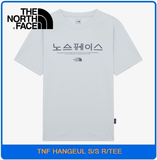 【THE NOTRH FACE】 TNF HANGEUL S/S R/TEE‐LIGHT_BLUE