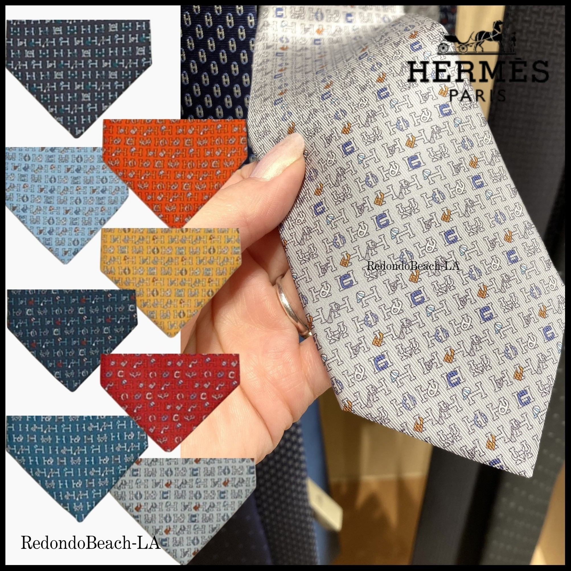 【大人心くすぐる可愛さ】HERMES★H en Mouvement★ネクタイ