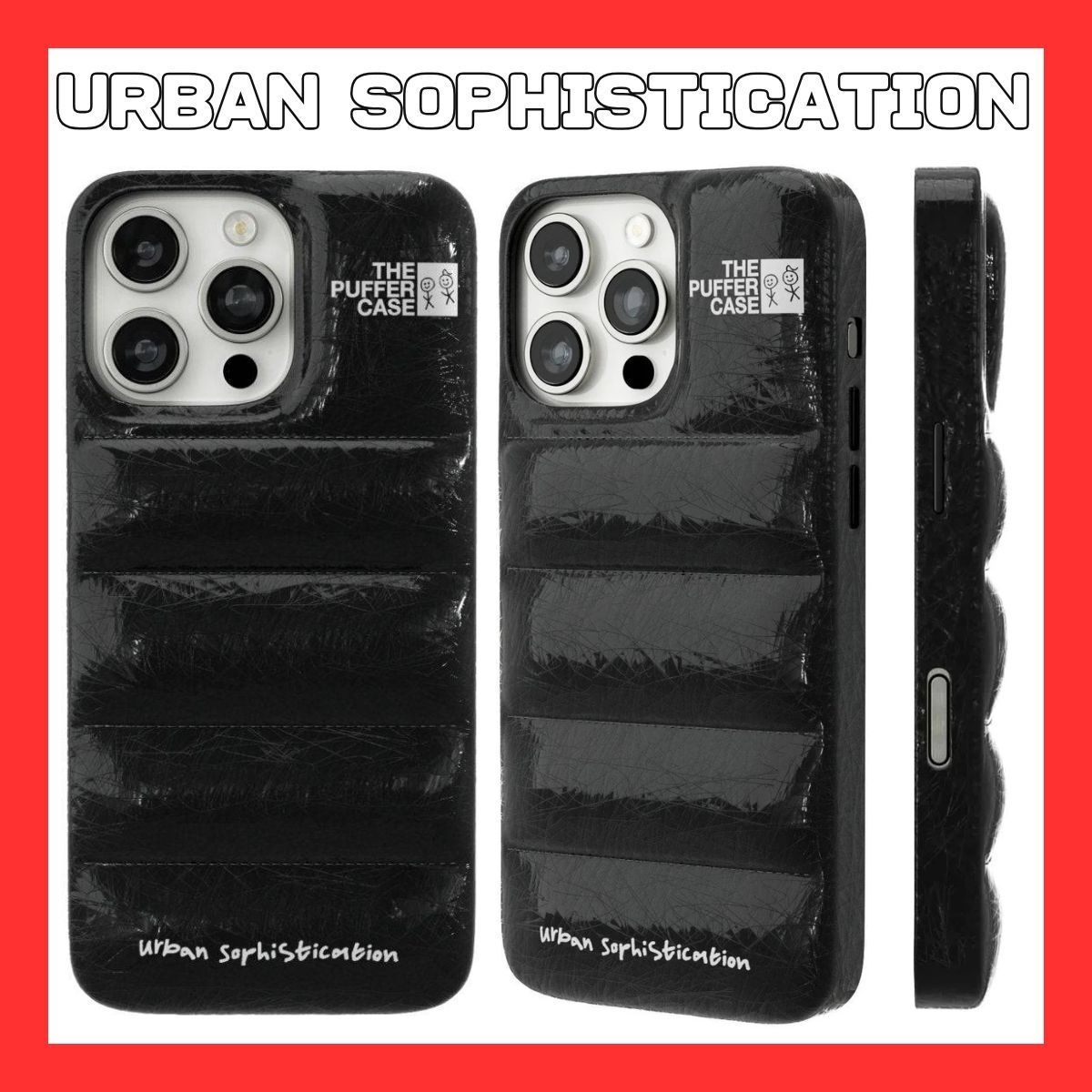 URBAN SOPHISTICATION iPhoneケース パファーケース ノワール