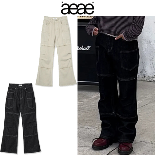 ★韓国人気★aeae★RAW EDGE FLARE JEANS