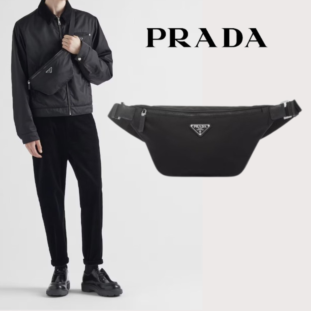 【PRADA】Re-Nylon xサフィアーノレザー ベルトバッグ関税送料込