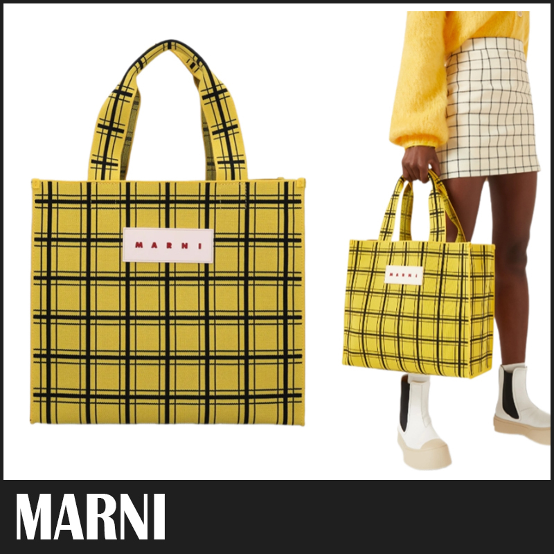 ☆送料関税込☆MARNI マルニ ジャガード チェック トートバッグ