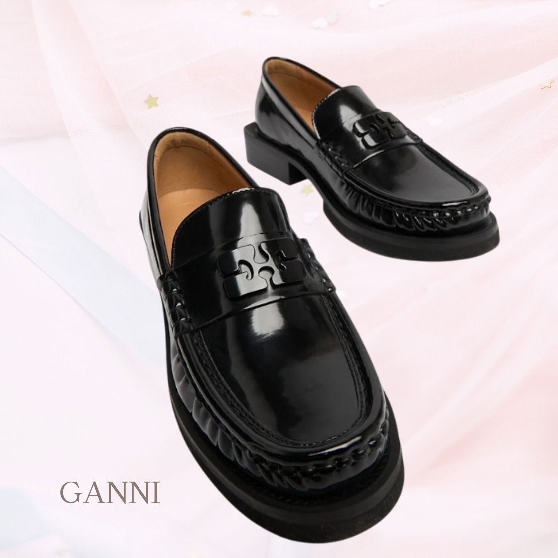【Ganni】フェミニン♪ スリングバックフラットミュール 20mm