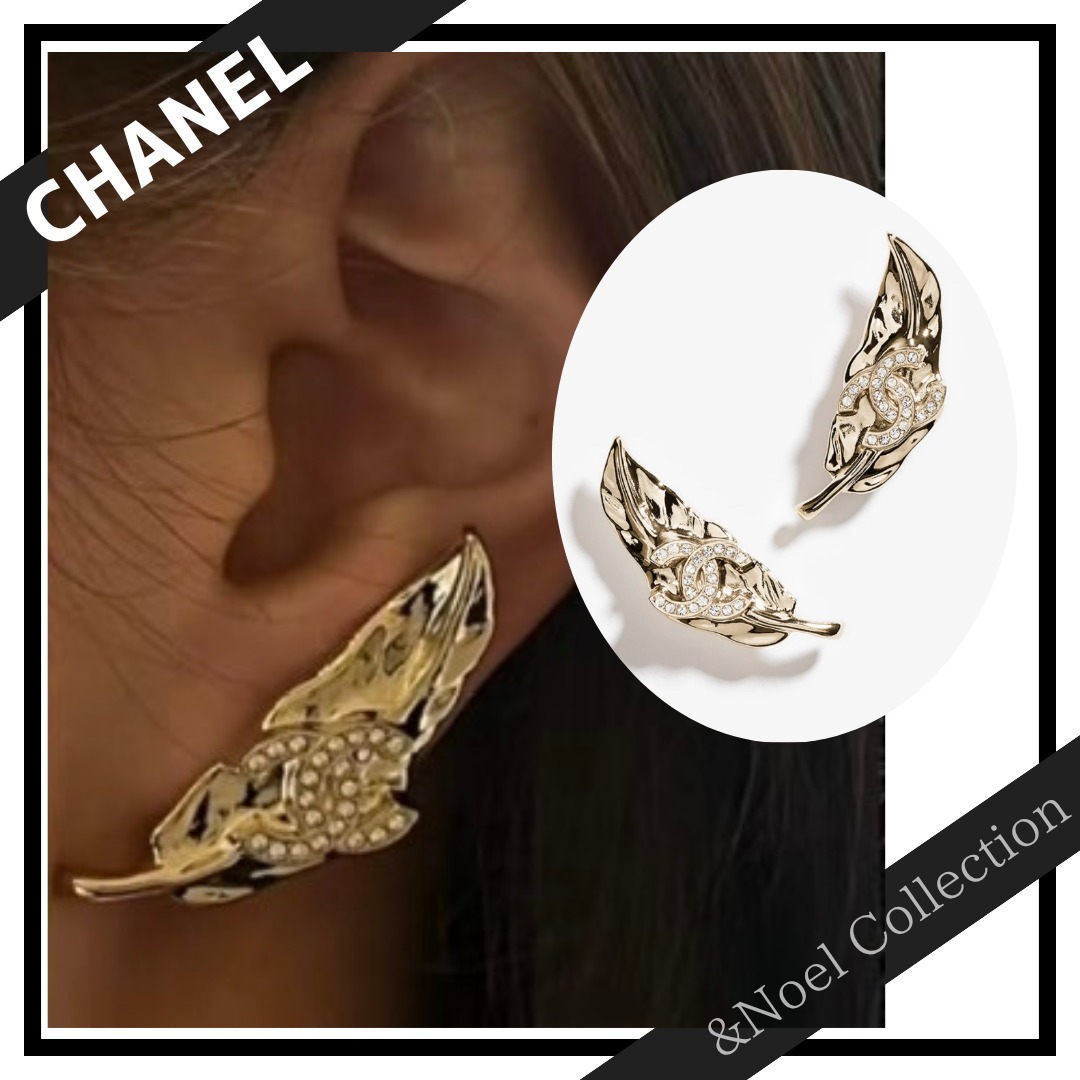 【耳に添うリーフモチーフ♢】CHANEL*ピアス