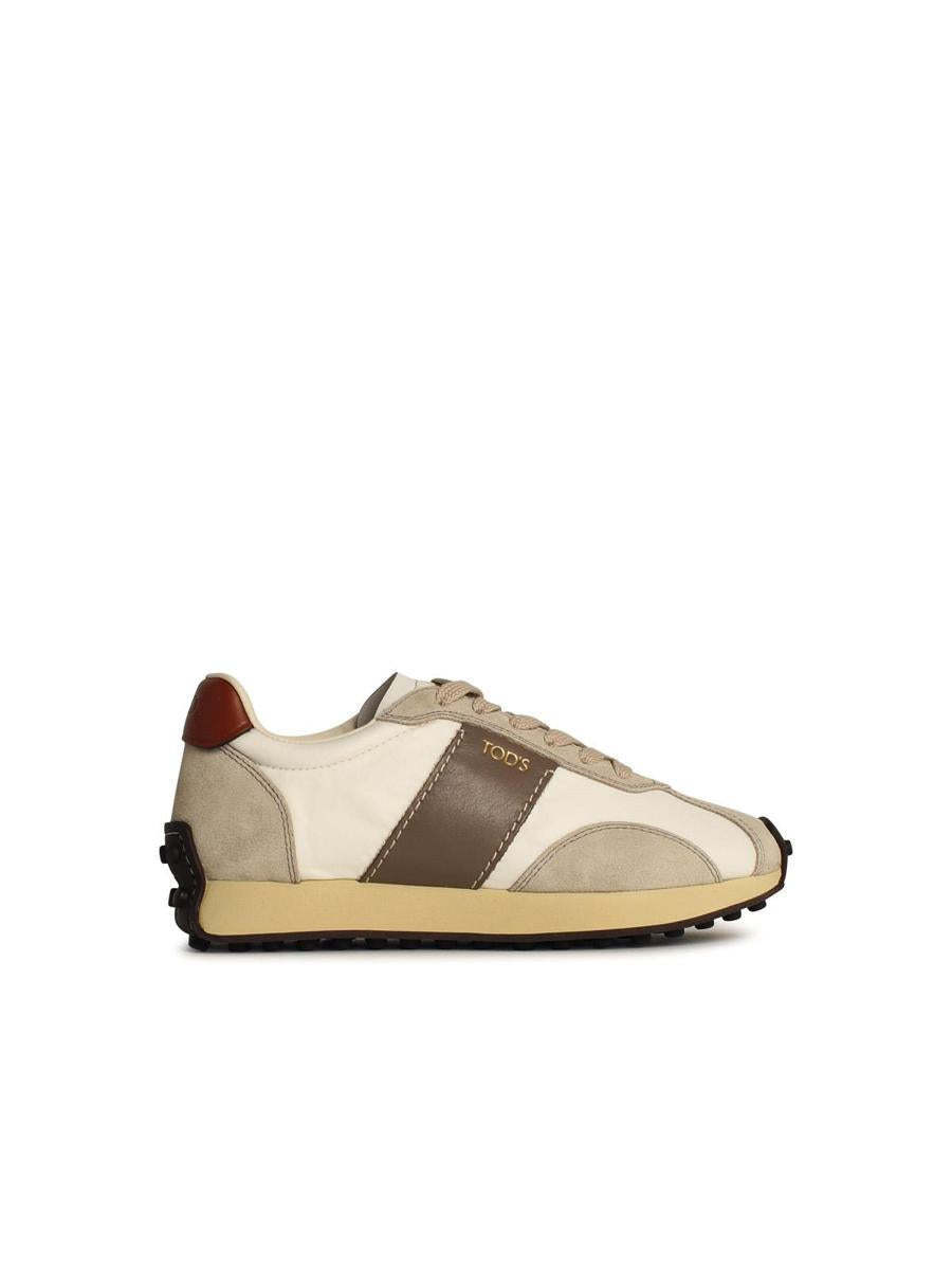 【関税＆送料込み】Tod'S 'T Vintage' Beige Leather Blend Sn