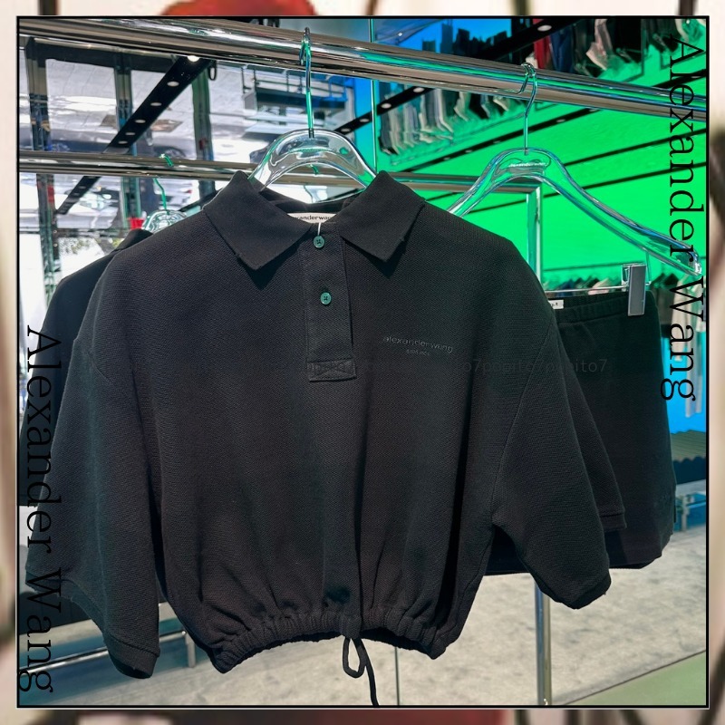 【Alexanderwang】ストライプ ピケポロシャツ&ミニスカート set