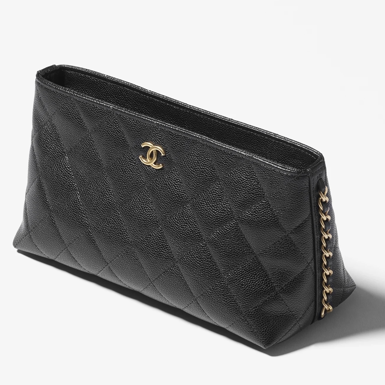《2025A》 CHANEL ポーチ ブラック キャビアスキン