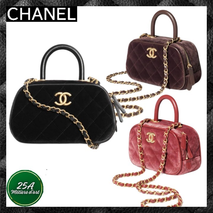 ☆トップハンドル付き 2way☆【CHANEL】ミニ ボーリング バッグ