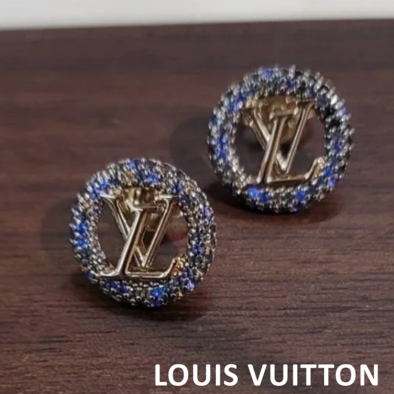 LOUIS VUITTON ルイーズ トレゾール ピアス ブルー