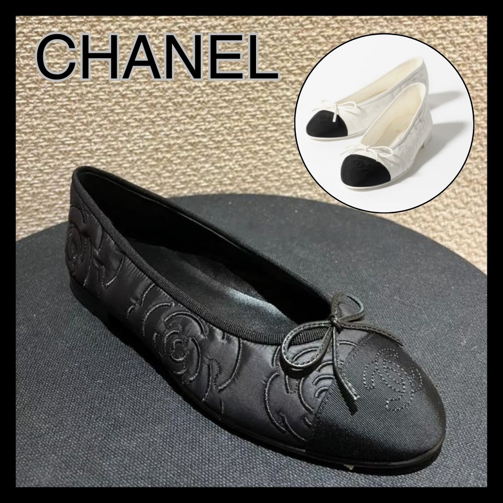 【優雅な足元に】CHANEL カメリア刺繍 バレリーナ