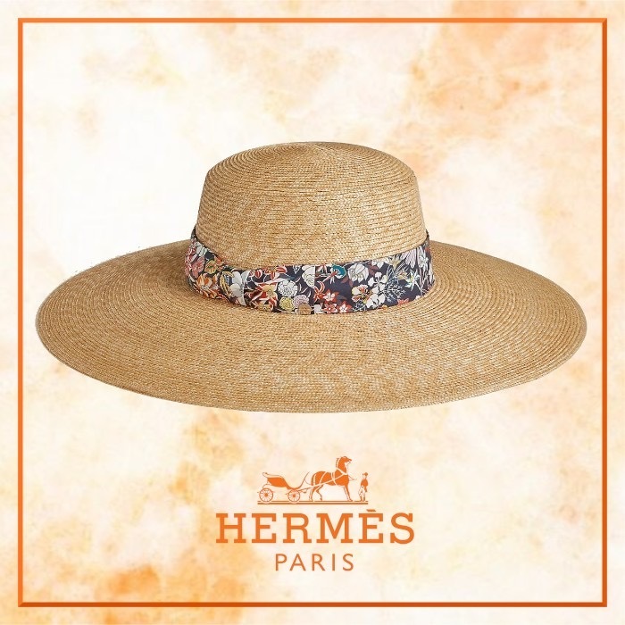 美しい花柄のリボンがアクセント\tHermes\tEglantine Bloom ハット