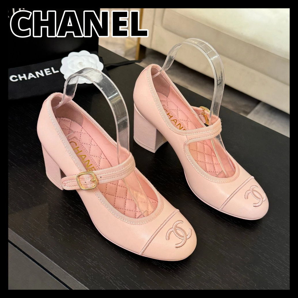 《エレガント♪》CHANEL パンプス メリージェーン CCロゴ