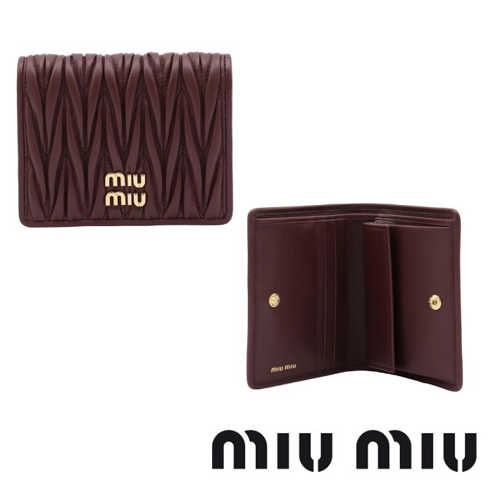 miumiu☆VIP価格  キルティング 二つ折り財布