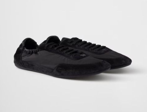 関税なし 送料無料 Re-Nylon And Suede Collapse Sneakers