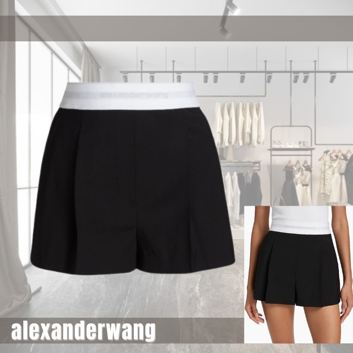 脚長効果抜群☆【alexanderwang】High waist Pleated shorts