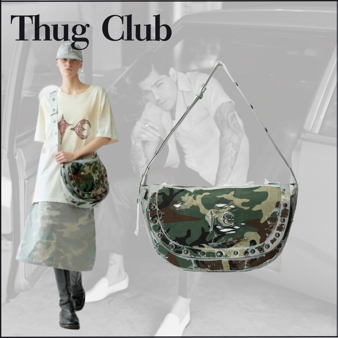 【Thug Club】韓国人気ブランド! Burnt Bio Army Messenger Bag