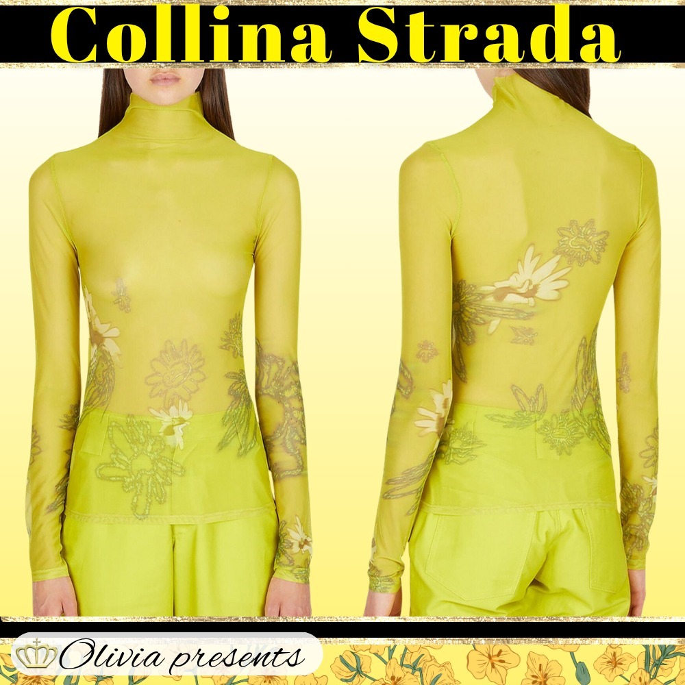 Collina Strada＞＞＞レース刺繍セミシアートップ