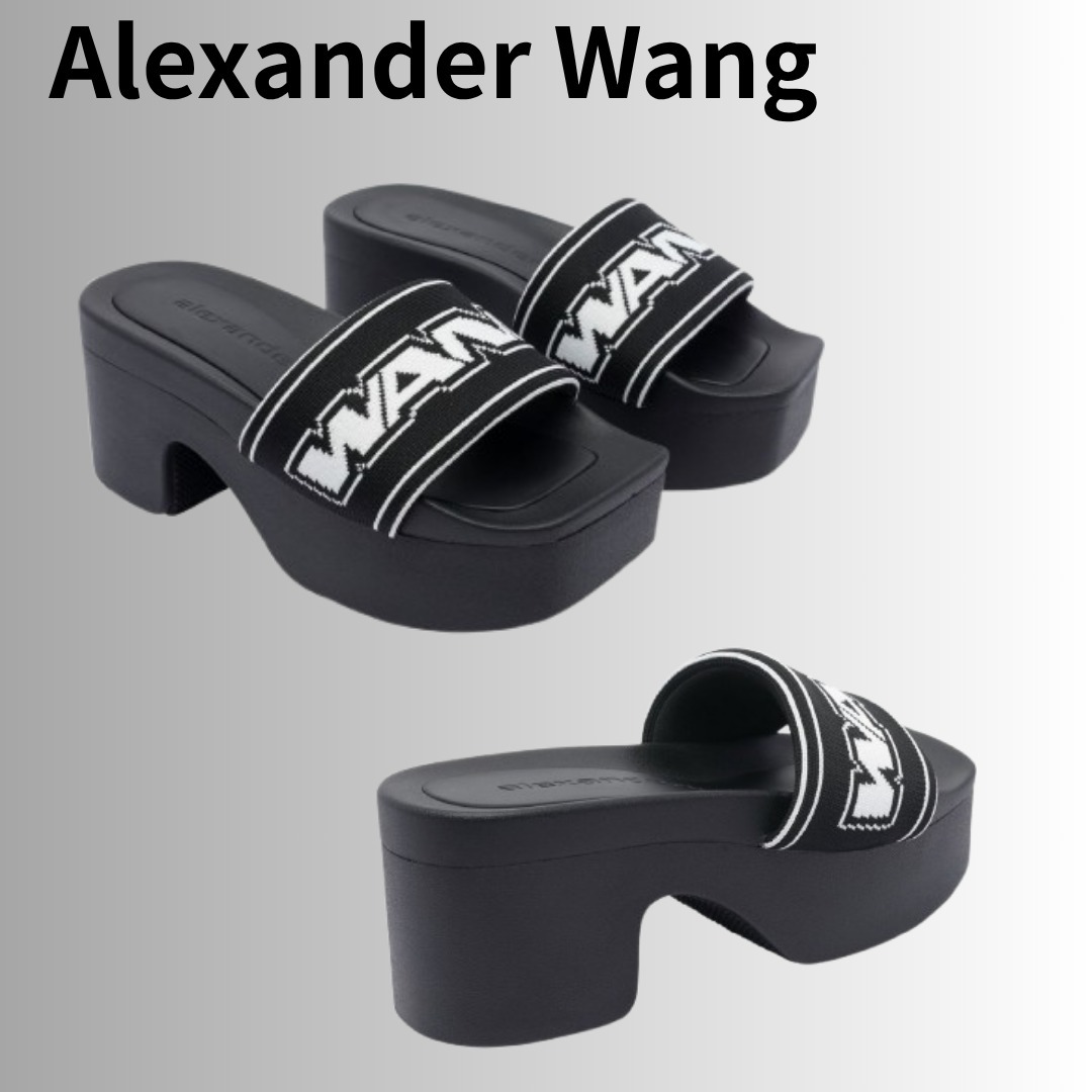 Alexander Wang  ロゴストラップ プラットフォームサンダル