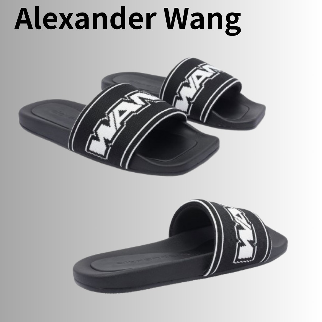 Alexander Wang ロゴストラップ スリッポン スライド