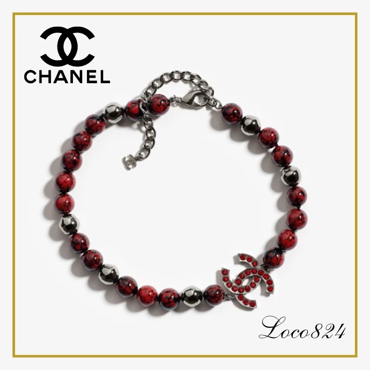 【エレガント♪】シャネル CHANEL ネックレス レッド
