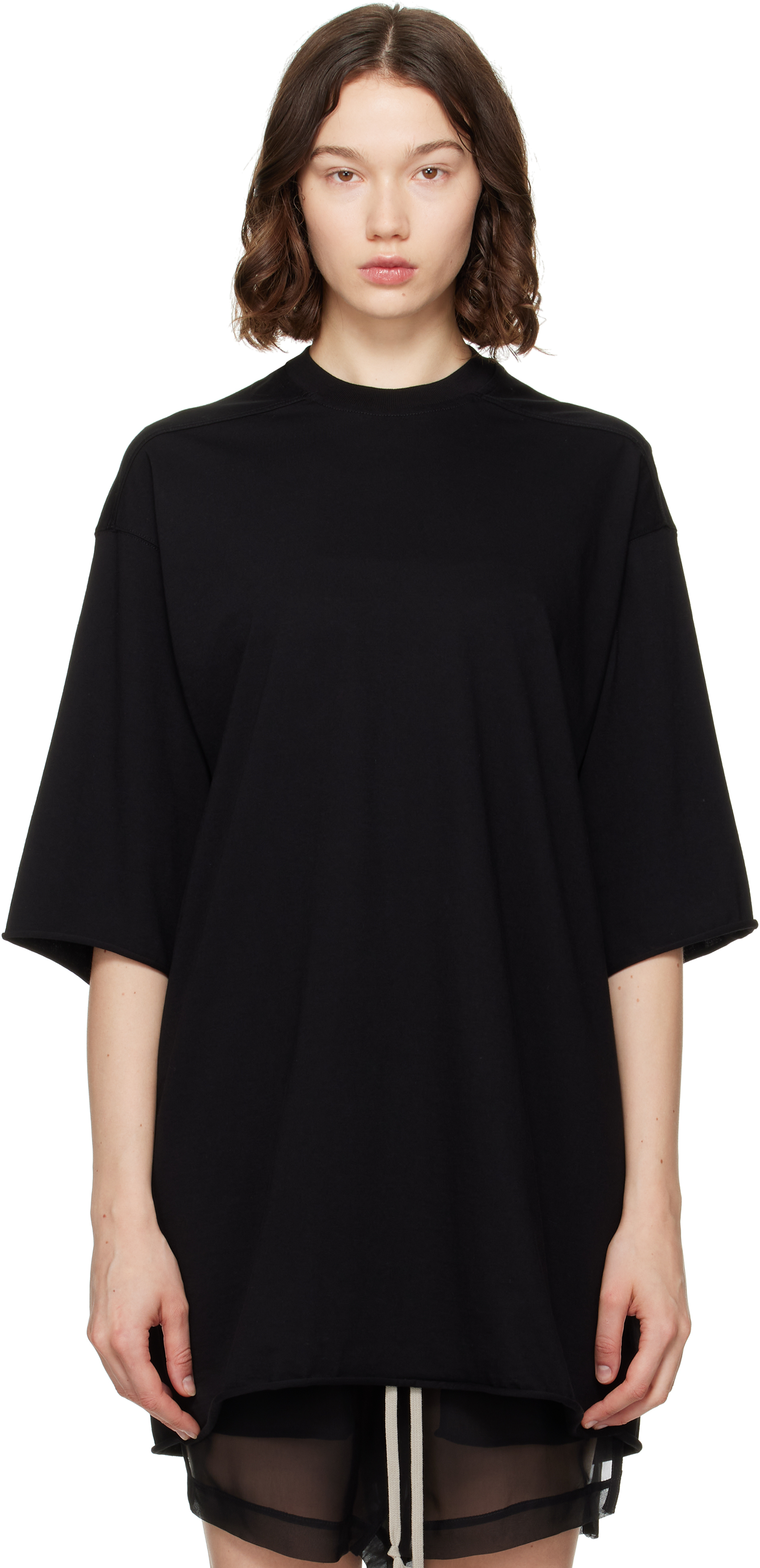 【関税込み】Rick Owens ブラック Hollywood Jumbo 半袖Tシャツ