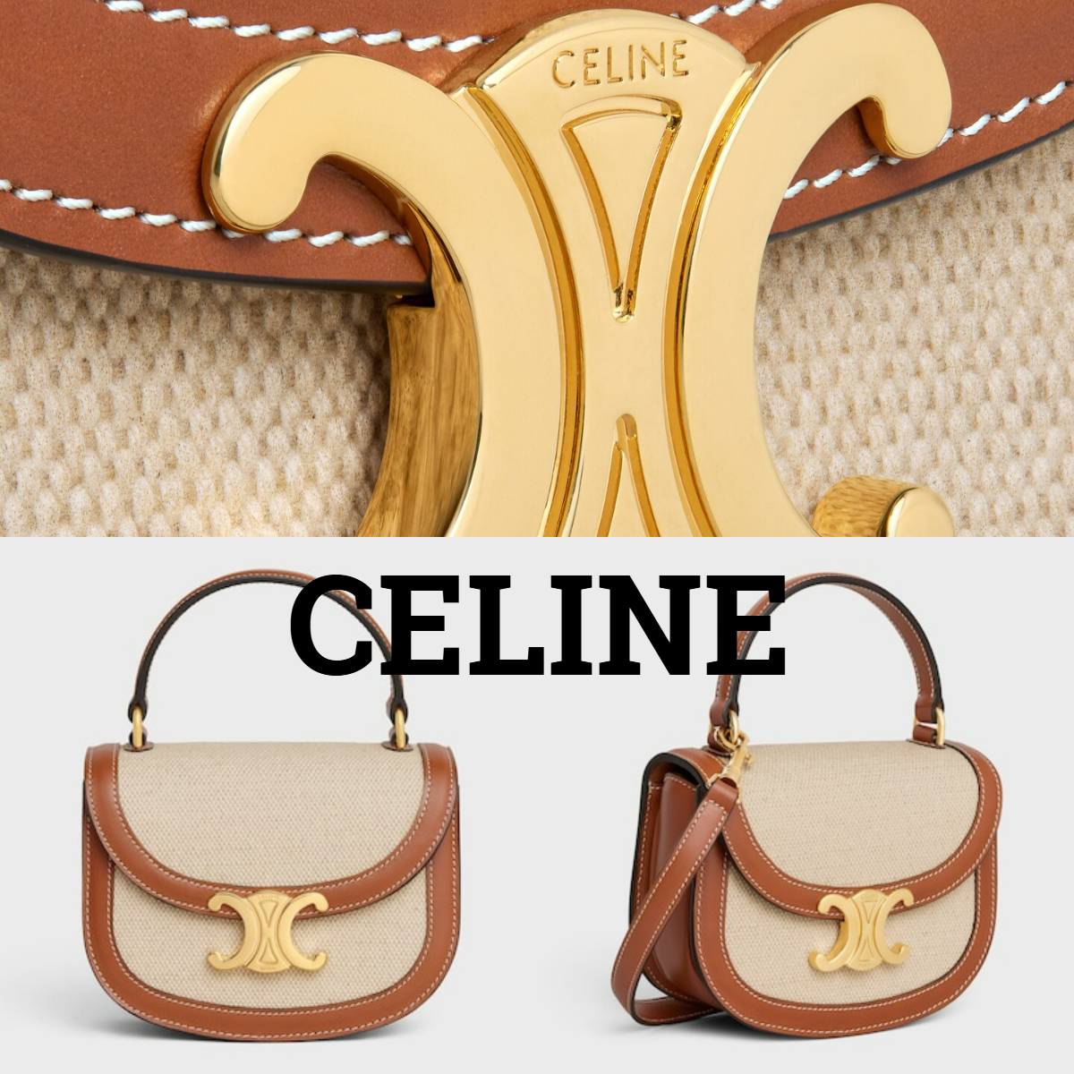 海外限定*CELINE*MINI BESACE CLEA トリオンフバッグ 2WAY